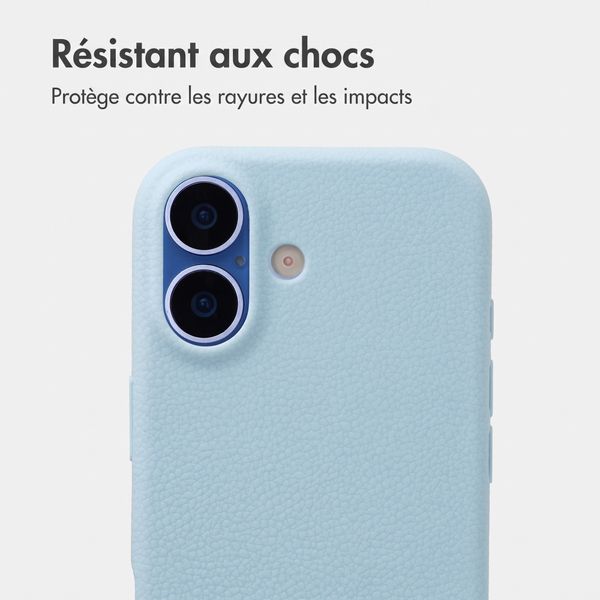 imoshion Coque arrière Texture Apple iPhone 16 - Bleu clair