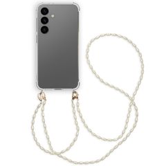 imoshion Coque avec dragonne + bracelet - Perles Samsung Galaxy S24 - Transparent