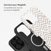 Selencia Coque arrière Vivid avec MagSafe Apple iPhone 16 Pro Max - Beige Zigzag
