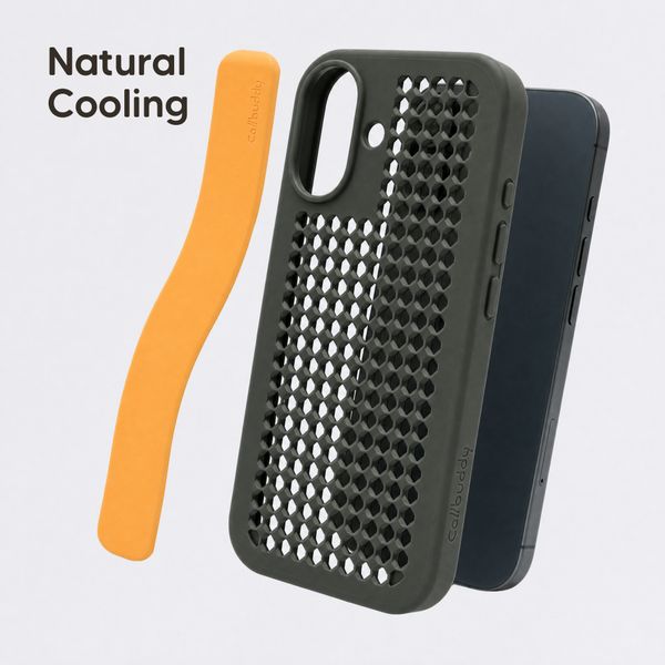 Callbuddy Coque avec strap Apple iPhone 17 - Camo Orange