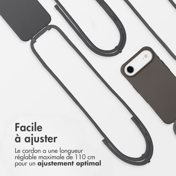 imoshion Coque arrière Color avec cordon amovible et MagSafe Apple iPhone Air - Black Coffee