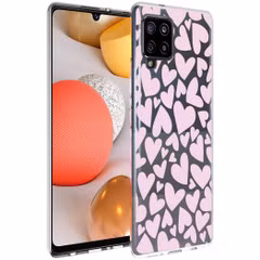 imoshion Coque Design Samsung Galaxy A42 - Full of Hearts Pink