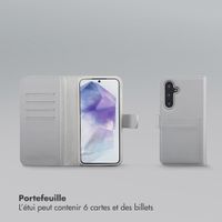 Selencia Étui portefeuille amovible Olyn avec MagSafe Samsung Galaxy A55 - Gris