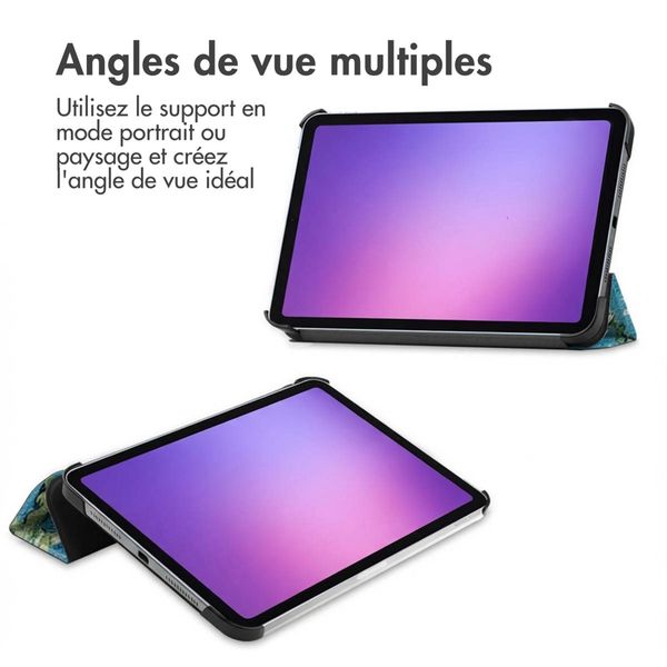 imoshion Coque tablette Design Trifold Apple iPad Mini 7 (2024) / iPad Mini 6 (2021) - Green Plant