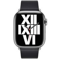 Apple Bracelet Leather Band Modern Buckle Apple Watch | 38/40/41/42 mm - Taille M - Midnight