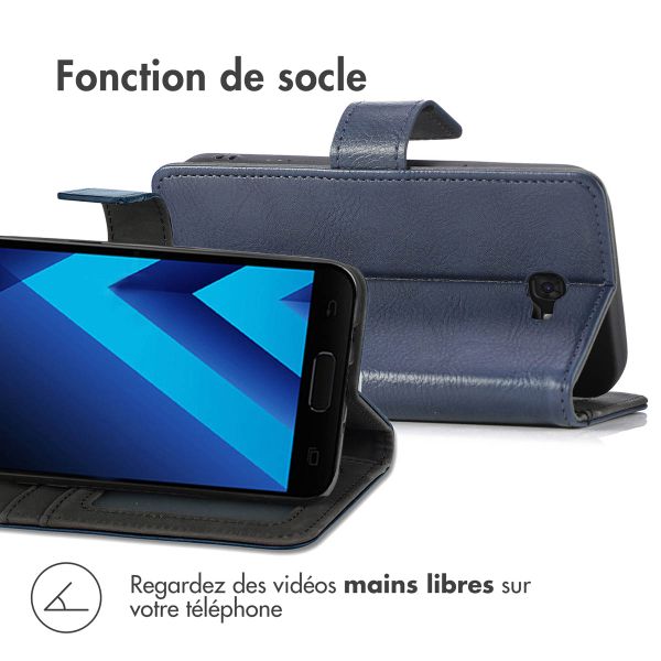 imoshion Étui de télephone portefeuille de luxe Samsung Galaxy A5 (2017) - Bleu foncé