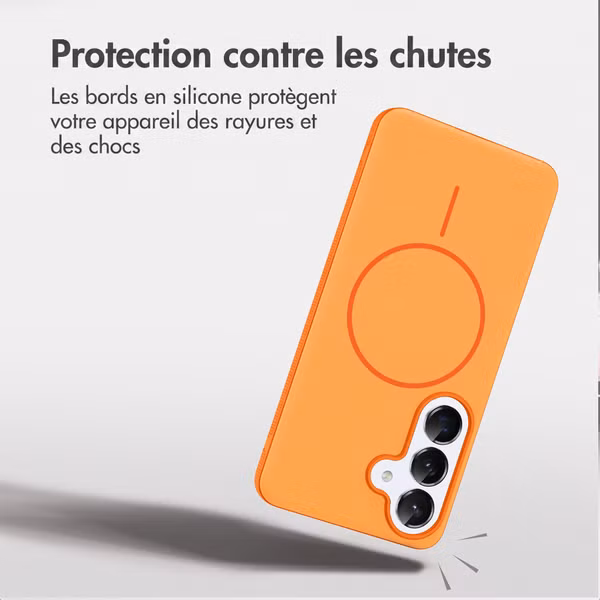 imoshion Coque arrière Color avec Thin MagSafe Ring Samsung Galaxy S25 / S24 - Orange