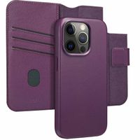 Accezz Étui de télephone portefeuille en cuir 2-en-1 avec MagSafe Apple iPhone 15 Pro - Heath Purple