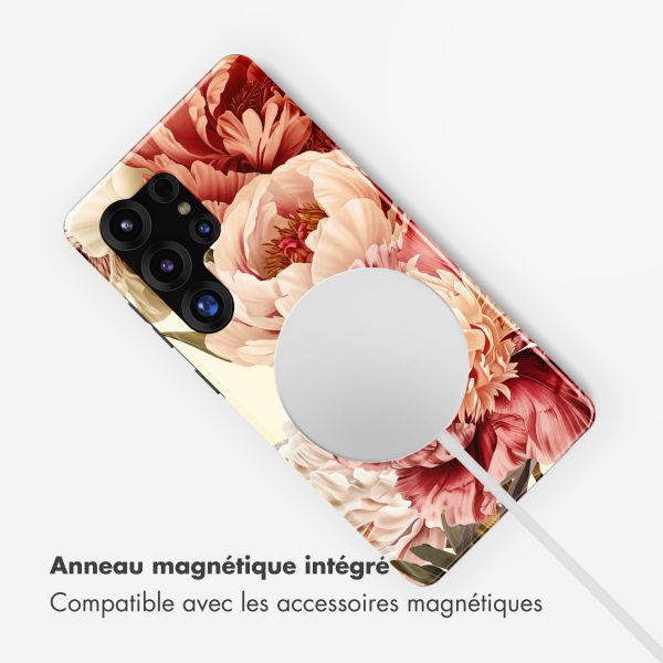 Selencia Coque arrière Vivid avec MagSafe Samsung Galaxy S25 Ultra - Vintage Peony
