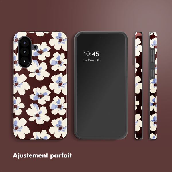 Selencia Coque arrière Vivid Samsung Galaxy A57 (5G) - Choco Flower Pop