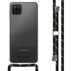imoshion Coque arrière transparente avec cordon Samsung Galaxy A12 - Noir & Doré