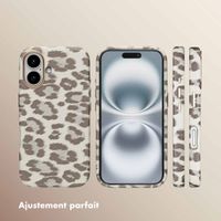 Selencia Coque Sabi imprimé panthère avec MagSafe Apple iPhone 16 - Soft Ivory