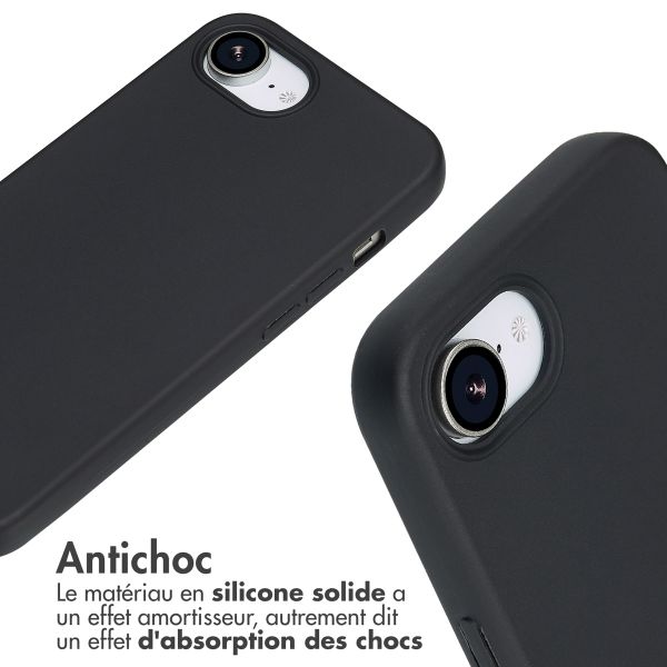 imoshion Coque en silicone avec cordon Apple iPhone 17e / 16e - Noir