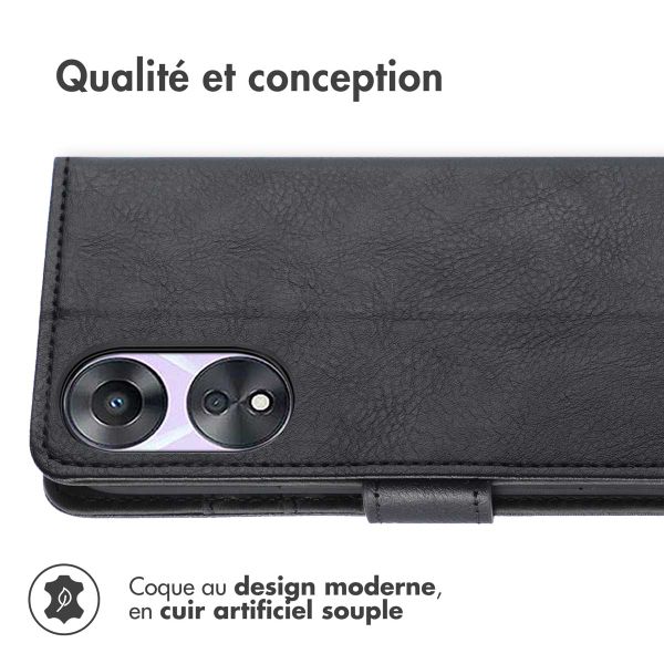 imoshion Étui de télephone portefeuille de luxe Oppo A58 - Noir