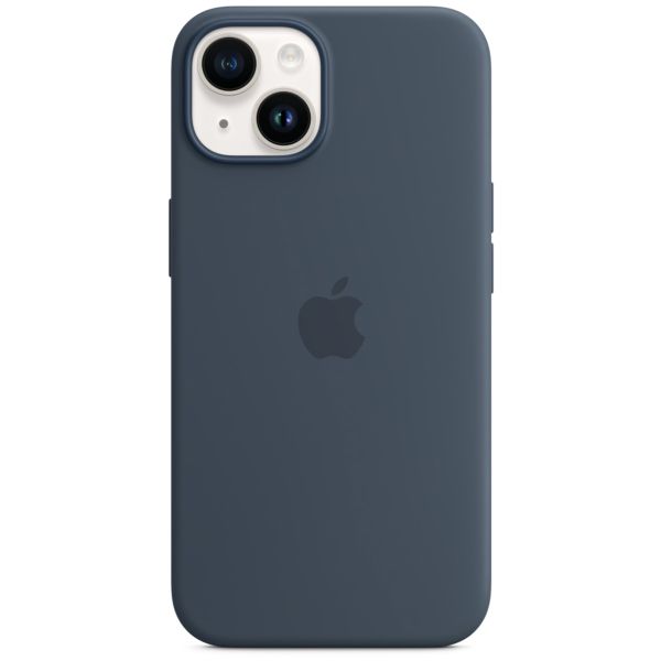 Apple Coque en silicone MagSafe Apple iPhone 14 - Storm Blue
