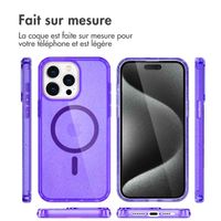imoshion Coque Pailletée avec MagSafe Apple iPhone 15 Pro - Paillettes Violet