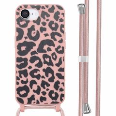 imoshion Coque design en silicone avec cordon Apple iPhone 17e / 16e - Animal Pink