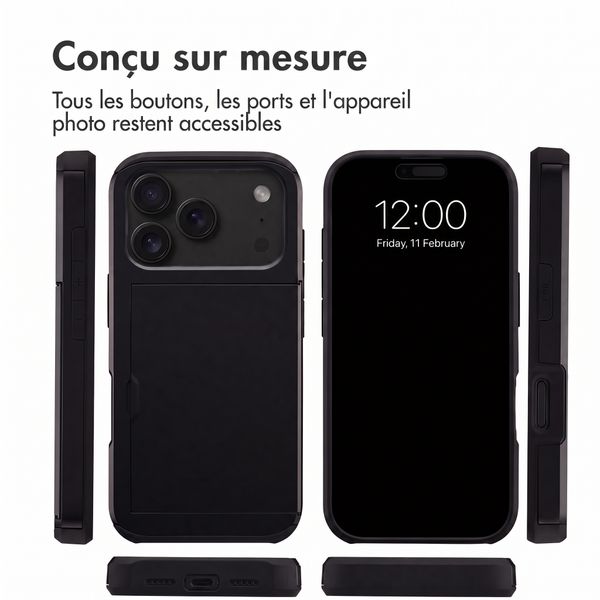 imoshion Coque arrière avec porte-cartes Apple iPhone 18 Pro Max / 17 Pro Max - Noir