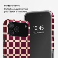 Selencia Coque arrière Vivid avec MagSafe Apple iPhone 18 Pro / 17 Pro - Check This Burgundy