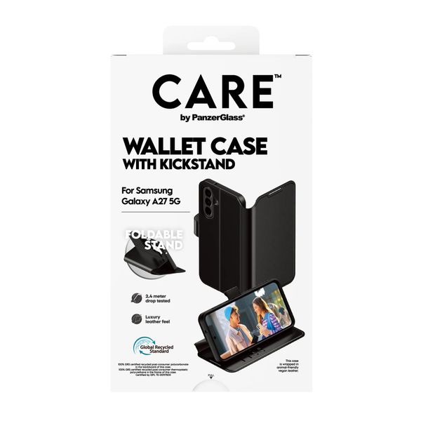 CARE by PanzerGlass Feature Wallet Case w. Kickstand avec MagSafe Samsung Galaxy A27 (5G) - Black