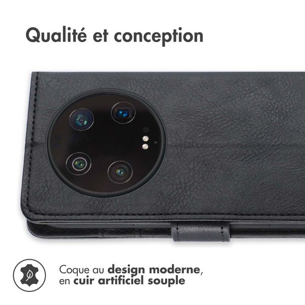 imoshion Étui de télephone portefeuille de luxe Xiaomi 13 Ultra - Noir