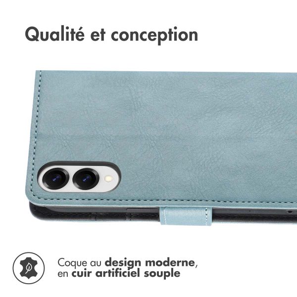 imoshion Étui de télephone portefeuille de luxe Samsung Galaxy S25 Edge - Bleu clair