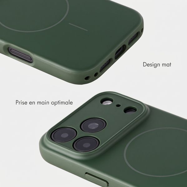 Accezz Coque Grip avec MagSafe Apple iPhone 18 Pro Max / 17 Pro Max - Vert foncé