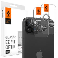 Spigen Optik Pro EZ Fit Lens Protector - Protection d'objectif de caméra (lot de 2) Apple iPhone 15 / 15 Plus - Crystal Clear