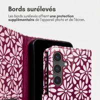 imoshion Étui de télephone portefeuille Design Samsung Galaxy S25 - Bloom Love Blush