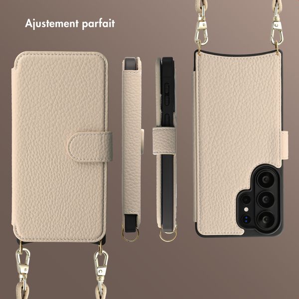 Selencia Étui Riva avec MagSafe et cordon de téléphone Samsung Galaxy S26 Ultra - Beige
