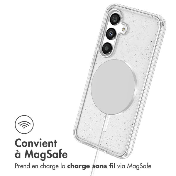 imoshion Coque Pailletée avec MagSafe Samsung Galaxy S24 - Paillettes Transparent