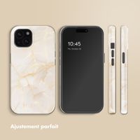 Selencia Coque arrière Vivid avec MagSafe Apple iPhone 15 - Golden Beige Marble
