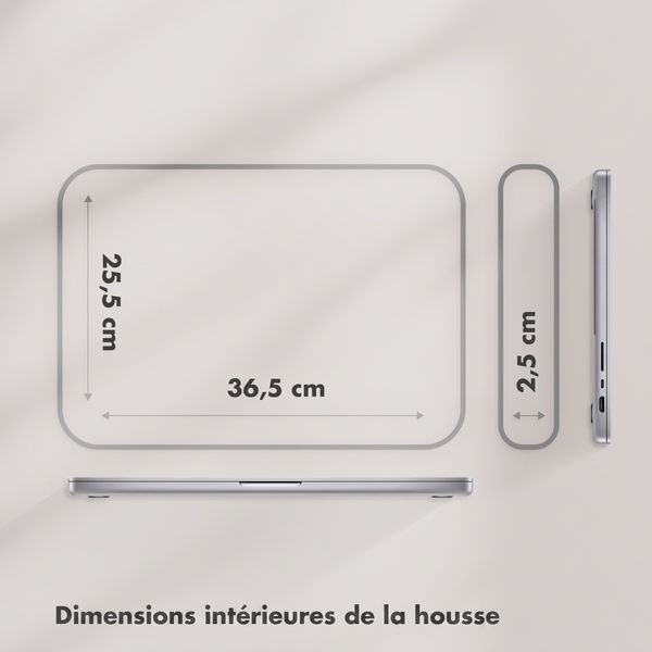 Selencia Housse laptop teddy 15-16 pouces - Checks