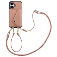 Selencia Coque de télephone Sera avec cordon et porte-cartes enveloppe Apple iPhone 16 - Old Pink