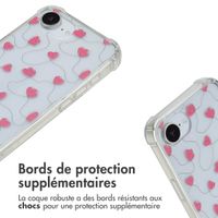 imoshion Coque Design avec cordon Apple iPhone 17e / 16e - Dusty Rose Connected Hearts