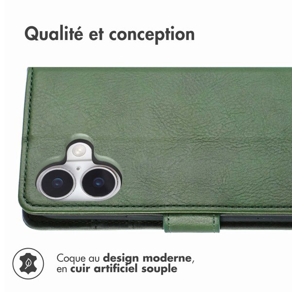 imoshion Étui de télephone portefeuille de luxe Apple iPhone 16 - Vert
