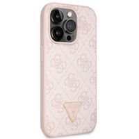 Guess Coque 4G Logo Triangle Strass Apple iPhone 15 Pro - Rose