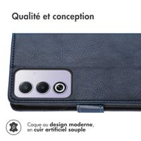 imoshion Étui de télephone portefeuille de luxe Oppo A80 5G - Bleu foncé