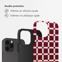 Selencia Coque arrière Vivid Apple iPhone 12 (Pro) - Check This Burgundy