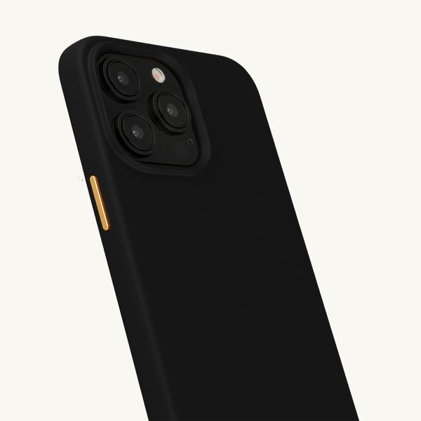 Selencia Coque arrière Rivièra avec MagSafe avec crochets amovibles Apple iPhone 15 Pro Max - Velvet Black