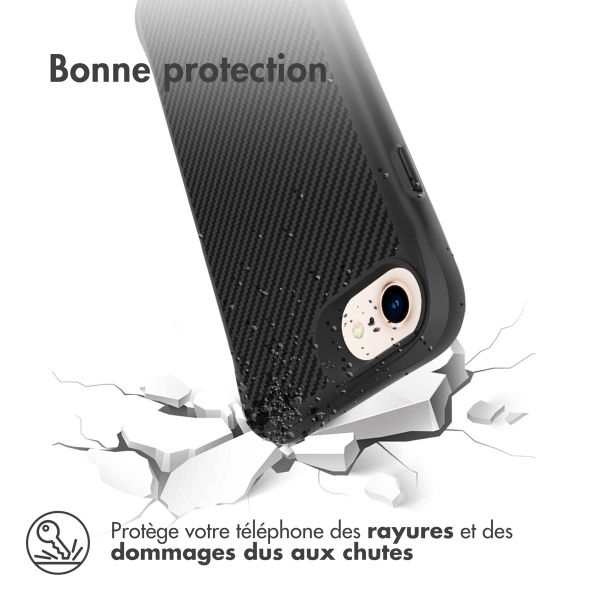 imoshion Rugged Hybrid Carbon Case Apple iPhone SE (2022 / 2020) / 8 / 7 - Noir