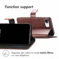 imoshion Étui de télephone portefeuille de luxe Apple iPhone 17e / 16e - Marron foncé