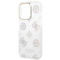 Guess Coque Peony Glitter Apple iPhone 14 Pro - Blanc