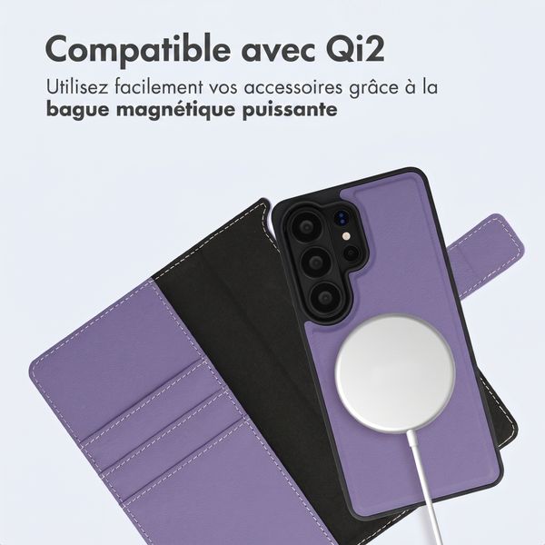 imoshion Étui portefeuille luxe 2-en-1 amovible Samsung Galaxy S26 Ultra - Violet