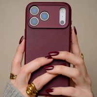 Decoded Coque en cuir MagSafe Apple iPhone 17 Pro - Burgundy