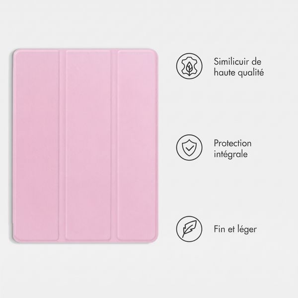 imoshion Coque tablette Trifold Apple iPad 11 (2025) 11 pouces A16 / iPad 10 (2022) 10.9 pouces - Rose