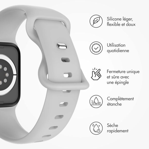 imoshion Bracelet en silicone⁺ Apple Watch | 44/45/46/49 mm - Taille M/L - Fog