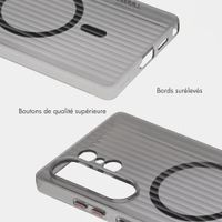 Accezz Coque arrière Lite avec MagSafe | Fluted | Samsung Galaxy S25 Ultra - Noir