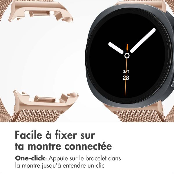 imoshion Bracelet magnétique milanais Samsung Galaxy Watch 8 (40/44mm) / Classic (46mm) - Rose Doré