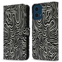 imoshion Étui de télephone portefeuille Design Motorola Moto G34 - Black And White